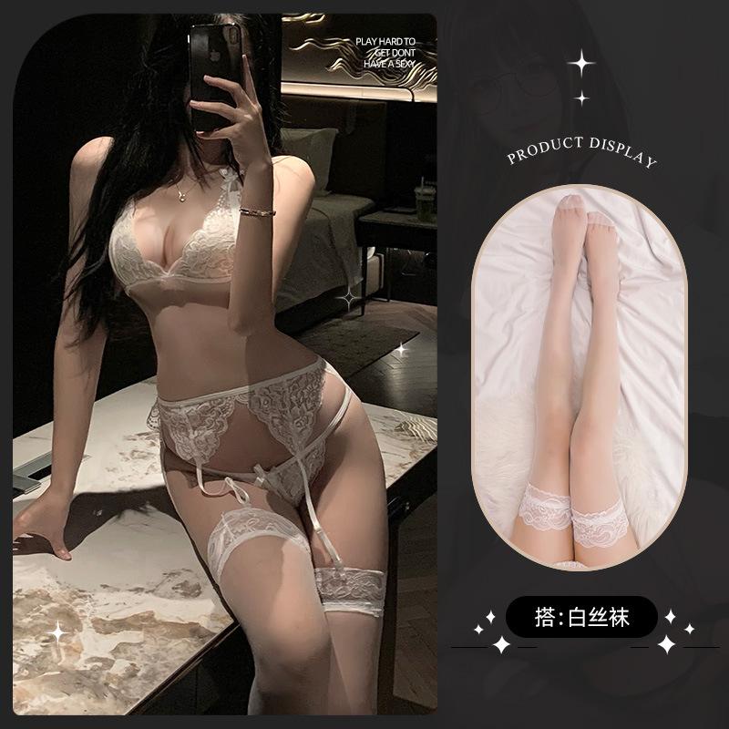 Sexy underwear lace underwear bra set sexy pure desire bra three-point style temptation