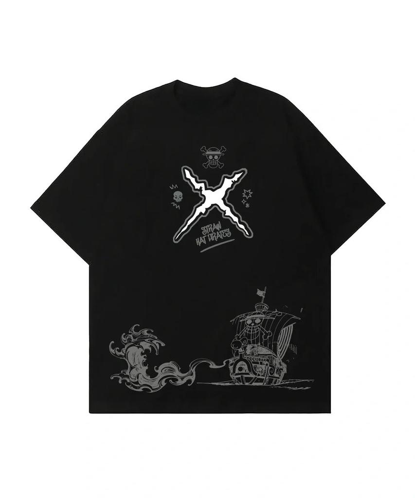 Аниме Футболка One Piece Унисекс Женская Хлопковая С Коротким Рукавом Топы Летние Luffy Zoro Sanji Графический Принт Уличная Одежда Повседневная Yk