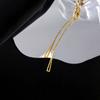 Long Chain Bar Pendant Triangle Tassel Necklace Chic Clavicle Chain New Neck Choker