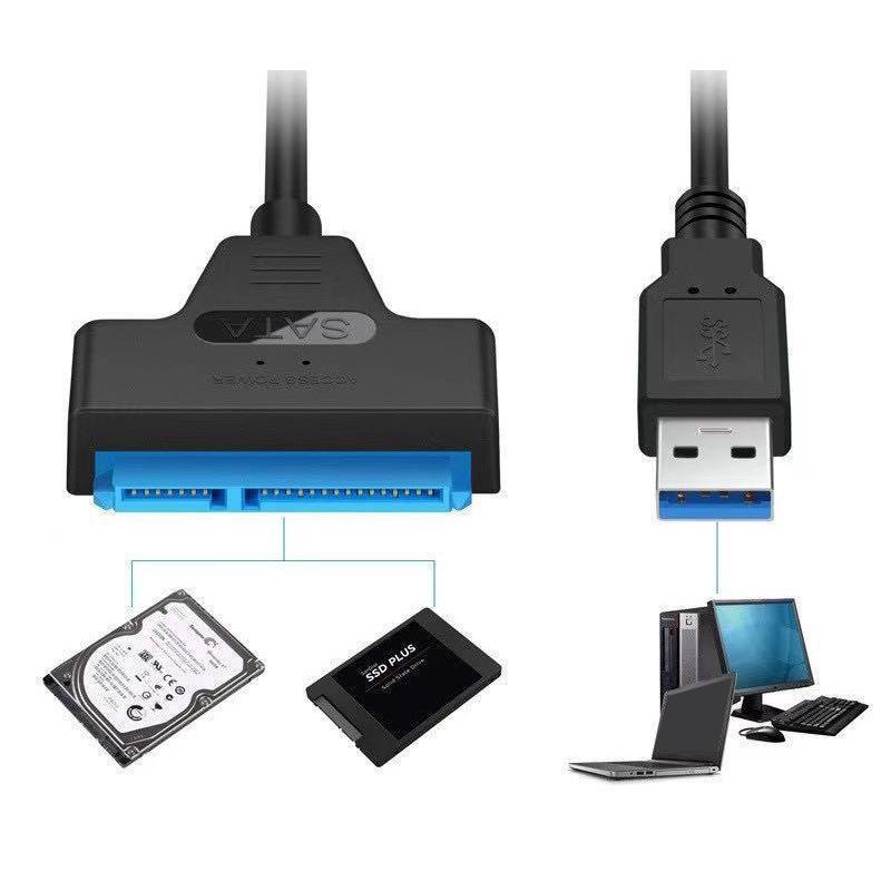 Кабель USB 3.0 SATA 3 Адаптер Sata-USB Поддержка до 5 Гбит/с 2,5-дюймовый внешний жесткий диск SSD HDD 22-контактный кабель Sata III CableAA