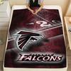 Фланелевое одеяло с принтом Atlanta Falcons, Высококачественное, Удобное для всех сезонов, Декор для дома, Тепло и уют, Идеально для рождественских подарков