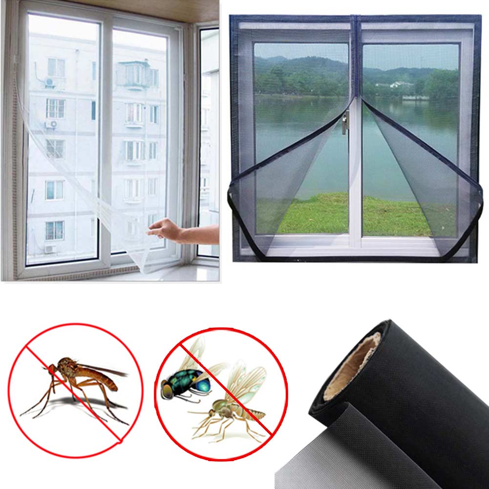 DIY Insect Window Screen Flyscreen Curtain Mosquito Bug Mesh Screen household Self-Adhesive screen mesh Insect Net Bedroom