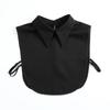 Linbaiway Chiffon Fake Collar Ladies Shirt Women False Collar for Sweater Autumn and Winter Solid Color Detachable Collar