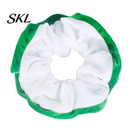 Matte Velvet Hair Scrunchies for Bun Christmas Scrunchies, Soft Elastic Ties Women Girls, Lightweight Red And Green Accessories Contrast Color