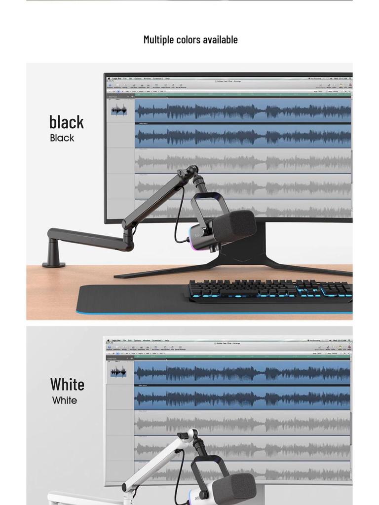 Профессиональная микрофонная стойка FIFINE с амортизирующей стрелой для настольной записи