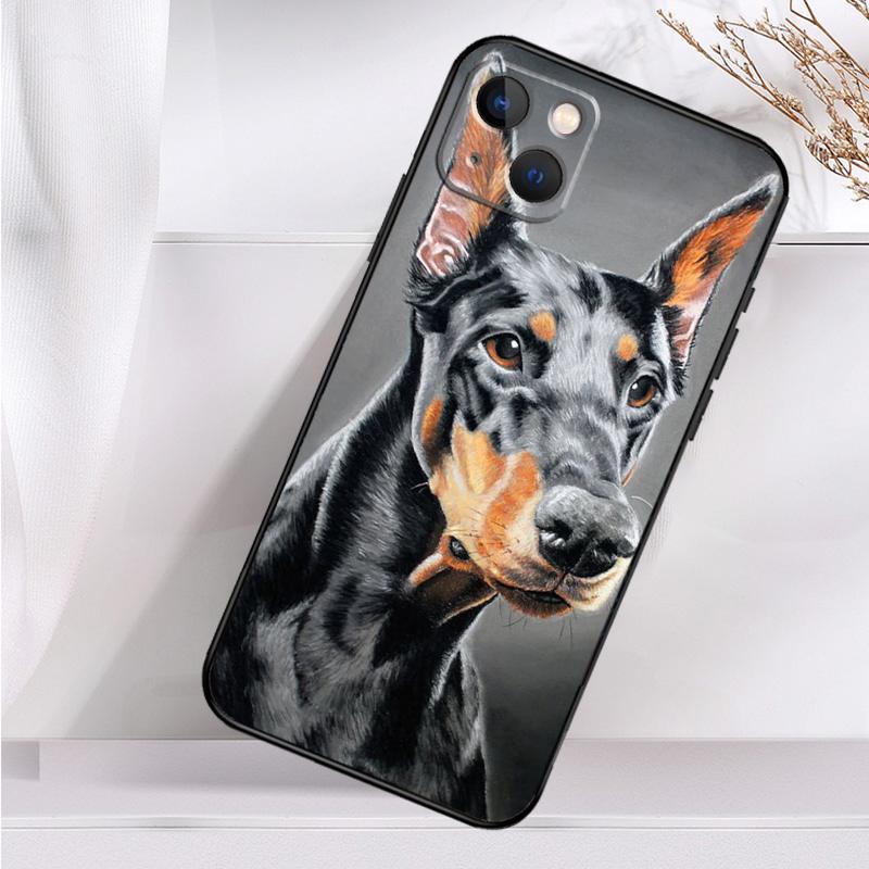 Dachshund Doberman Dog Phone Case For iPhone 16 15 14 13 12 11 Pro Max Mini X XR XS Max 7 8 Plus Back Cover