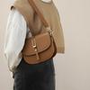 New Spring and Autumn Fashion Crossbody Bag Genuine Leather Saddle Bag Versatile Underarm Bag Single Shoulder Women's Bag