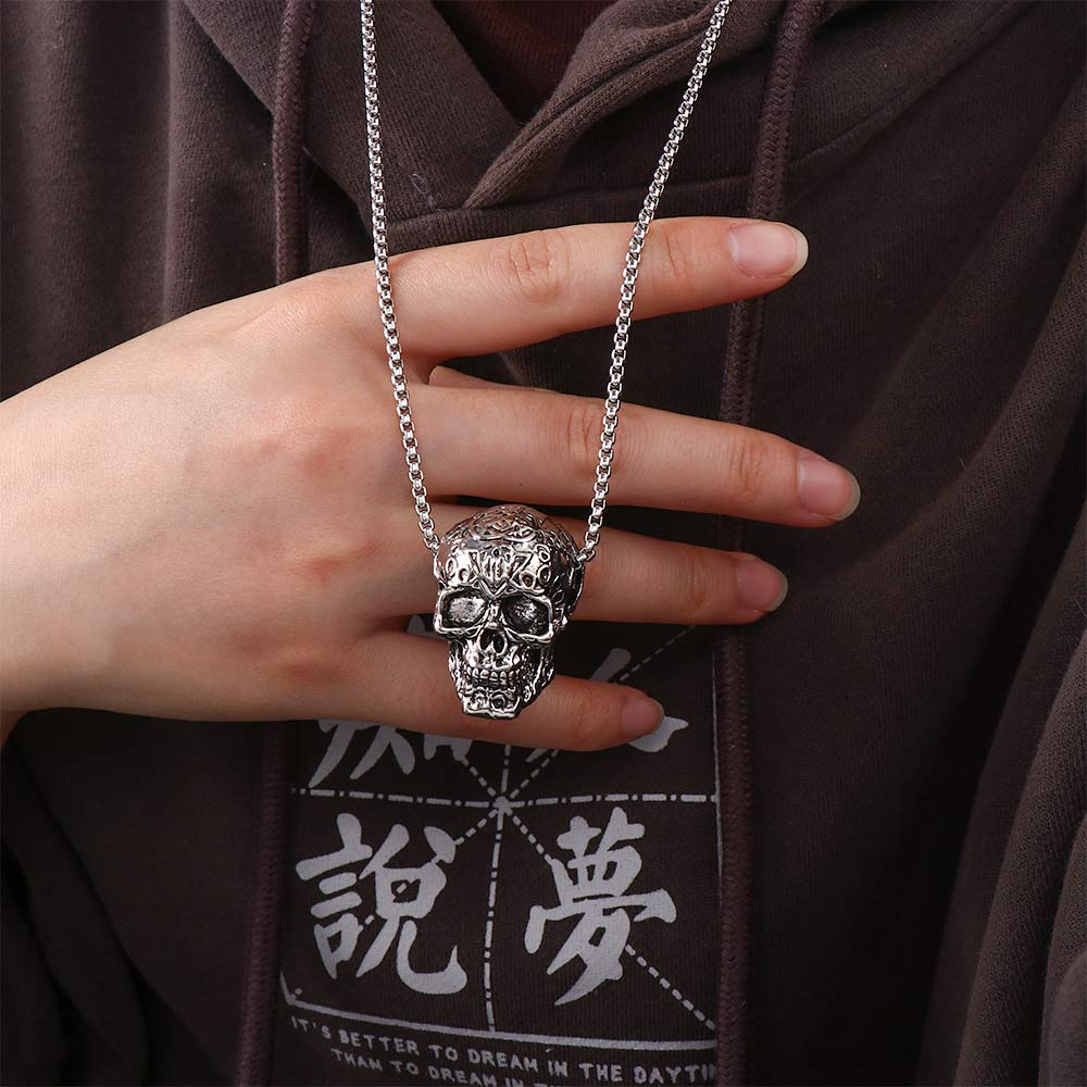 Ожерелье Простое ожерелье с черепом Мужские цепочки на шею Подвеска со скелетом Чокер Женские ювелирные изделия Аксессуары