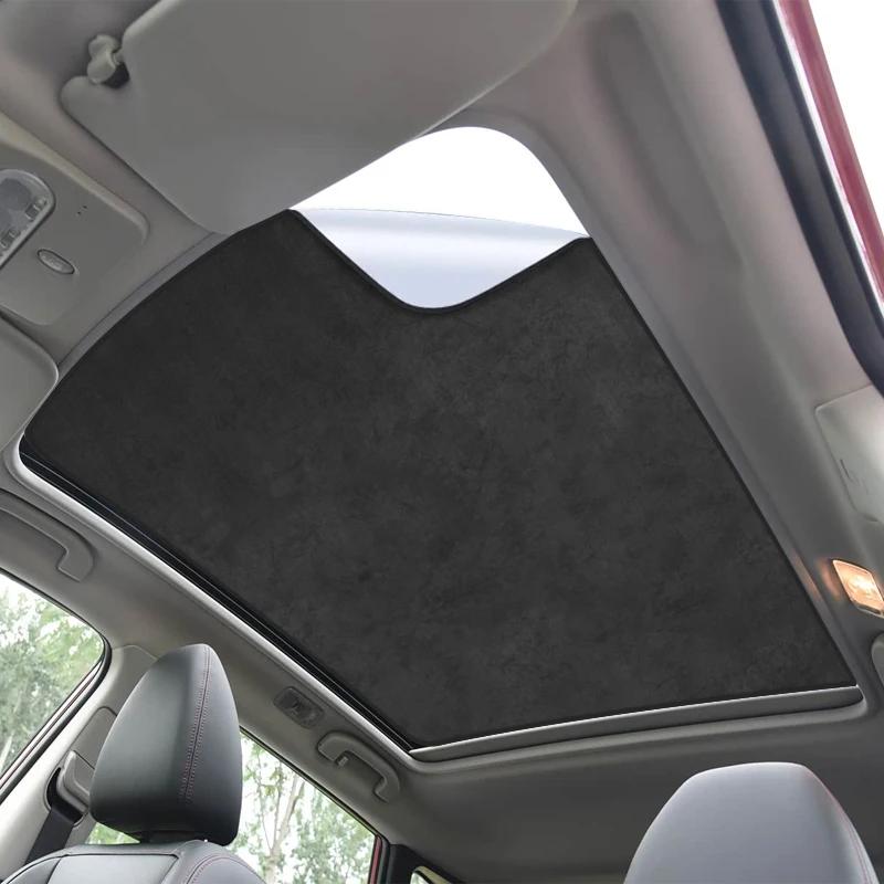 Car Anti-uv Electrostatic Adsorption Sunroof Sunshade For NISSAN QASHQAI 2015-Present Suede Fabric Auto Heat Insulation Skylight