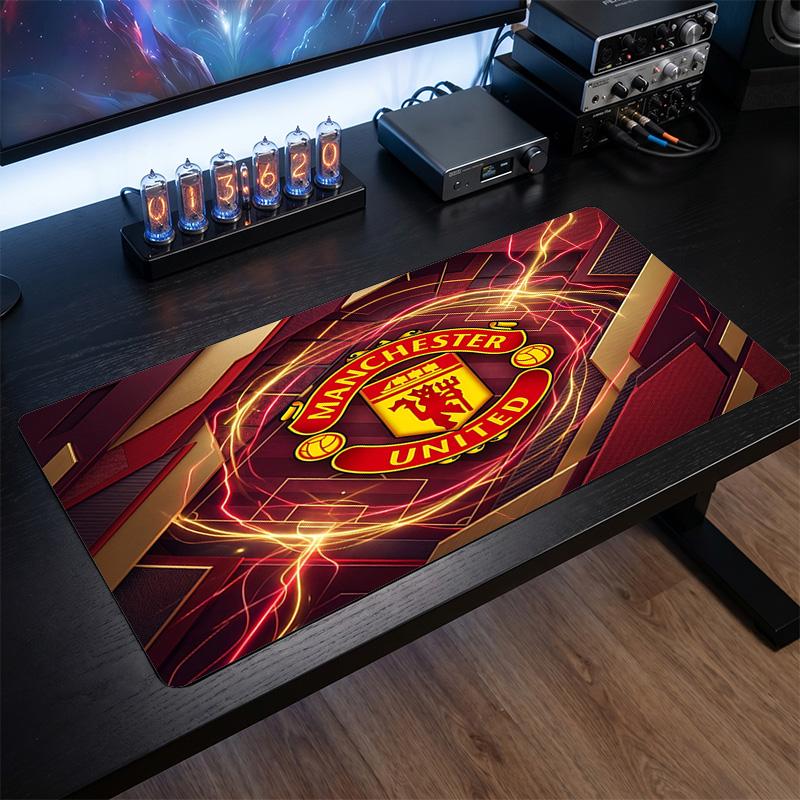 Большой игровой коврик для мыши Manchester United, нескользящий, мягкая резина, для офисного стола, ноутбука, компьютера, Декор