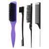 Bristle Slick Back Hair Brush for Sleek Ponytail Bun & Smoothing Baby Hairs, Flyaways, Edge Control - Backcombing & Teasing
