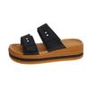 Fashion Thick Heel Sandals Women's Summer Outdoor Casual Double Buckle Beach Slippers Comfortable Lazy People Design Sensation PVC