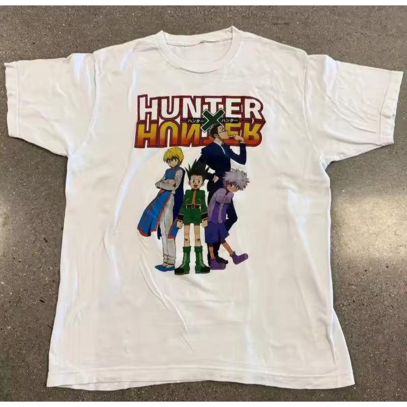 2026 New Anime Hunter X Hunter Printed Short Sleeve T-shirt Men's and Women's T-shirt Men's Top Sports T-shirt Harajuku Tee