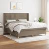 VidaXL Divan Bed with Mattress Taupe 160x200 Cm Fabric - Model 3132165