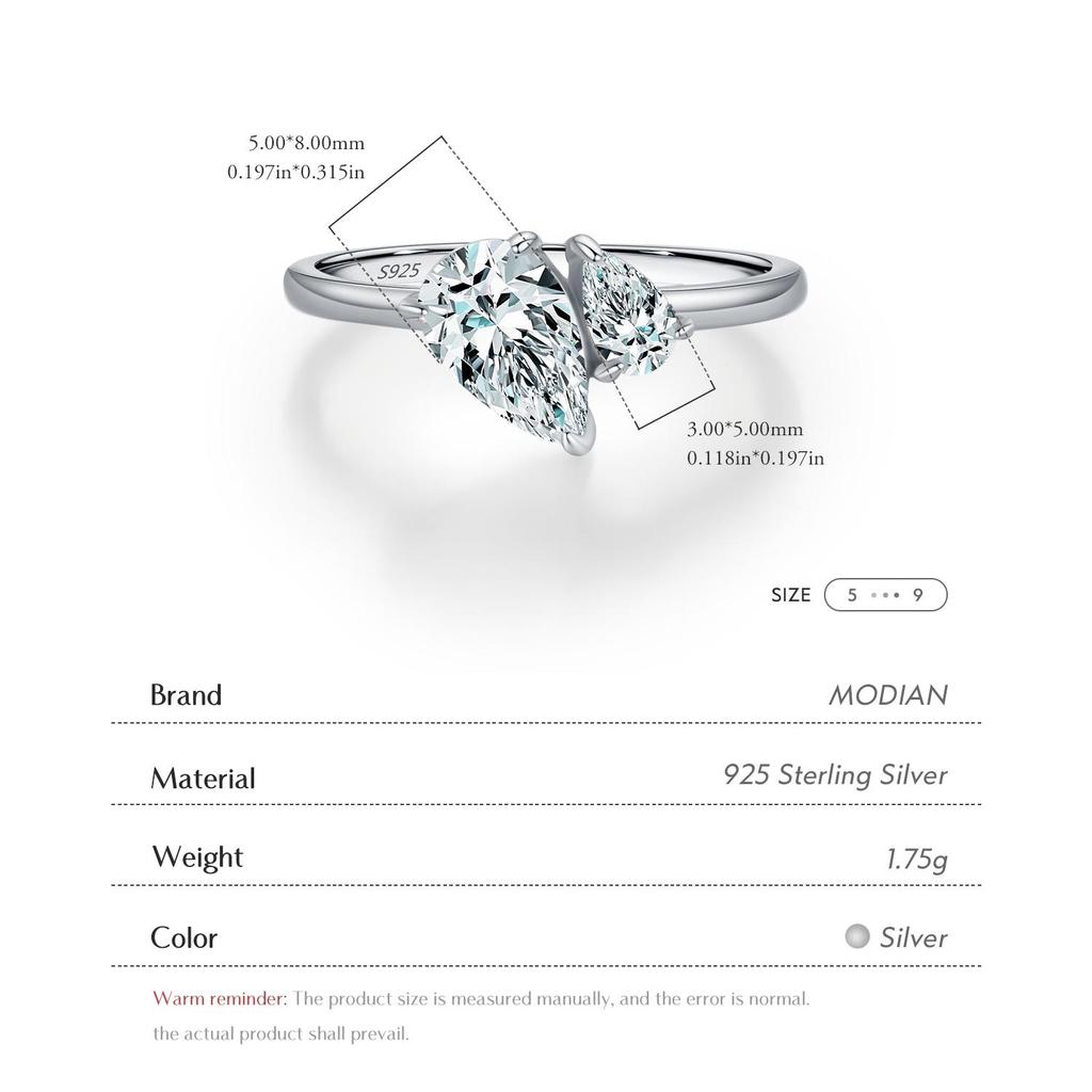 Irregular Line Rings 925 Sterling Silver Snake Metal Dazzling Geometric CZ Finger Rings For Women Fine Jewelry