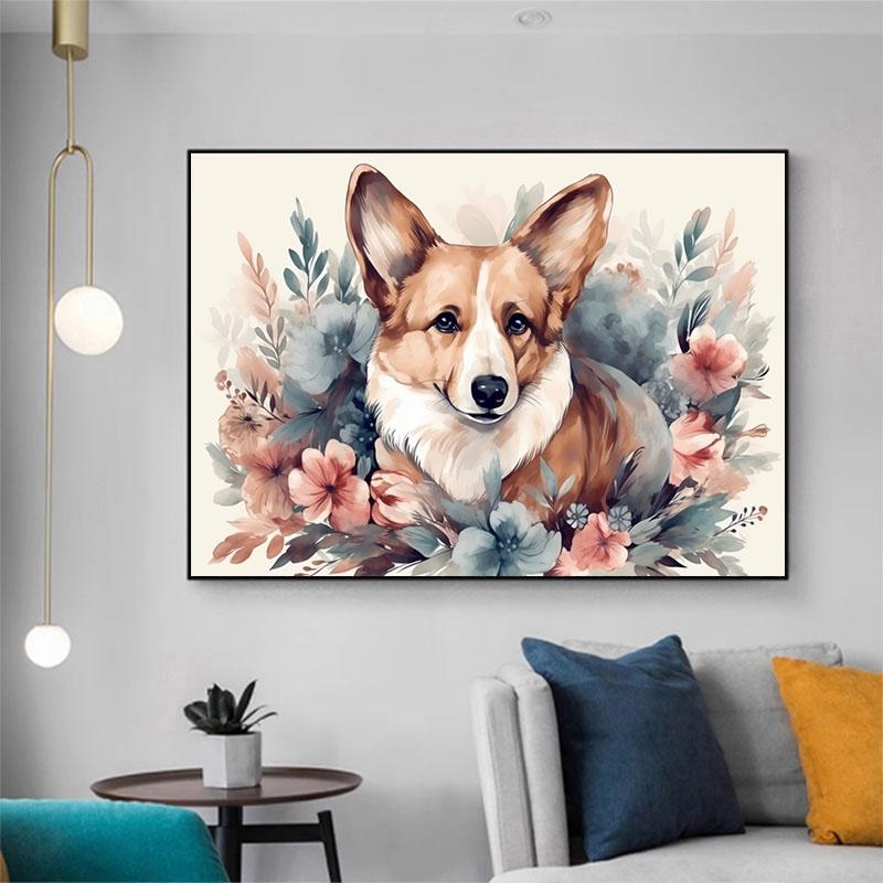 5d DIY Алмазная картина вышивка крестом милые животные корги алмазная вышивка мозаика домашний декор ремесла