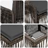Garden Sofa Set 7 Pieces Grey Poly Rattan