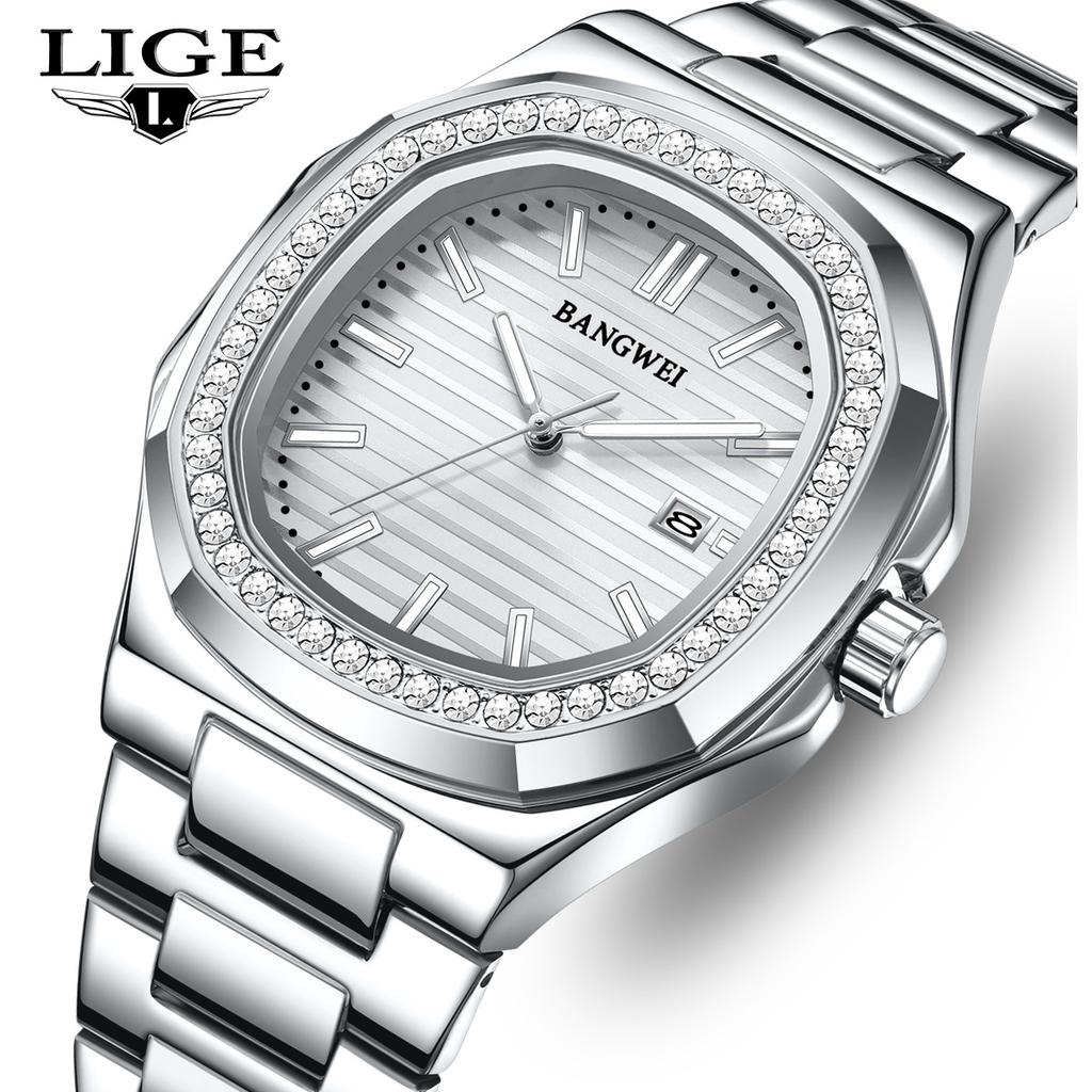 Мужские часы Бизнес Водонепроницаемые Светящиеся Дата Мужские Наручные часы Нержавеющая сталь Квадратный циферблат Кварцевые Мужские часы