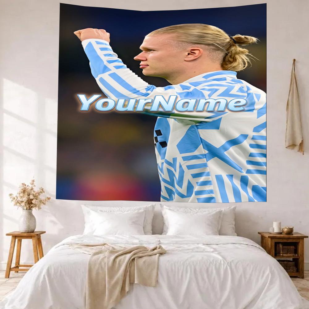 Haaland Custom Your Name Wall Decor Tapestry Art For Pet Memorial Birthdaywedding Party Backdrop Family Gift