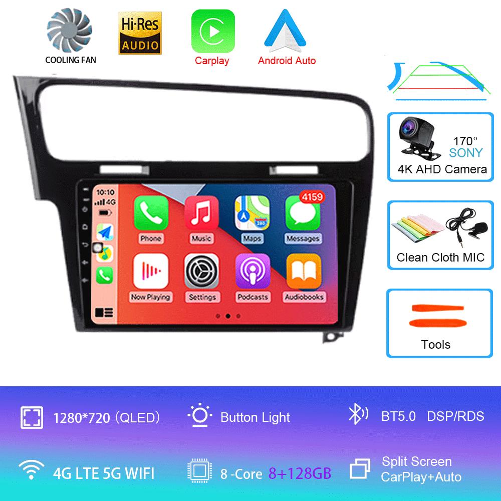 Для Volkswagen VW Golf 7 MK7 GTI 2011 - 2021 Автомобильное радио CarPlay экран HD Мультимедиа Android 14 GPS Стерео Новый Видеоплеер