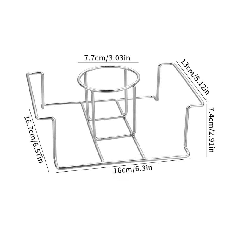 Решетка для жарки курицы с антипригарным покрытием из пищевой нержавеющей стали, вертикальный держатель для курицы, сковороды для барбекю, кухонные аксессуары