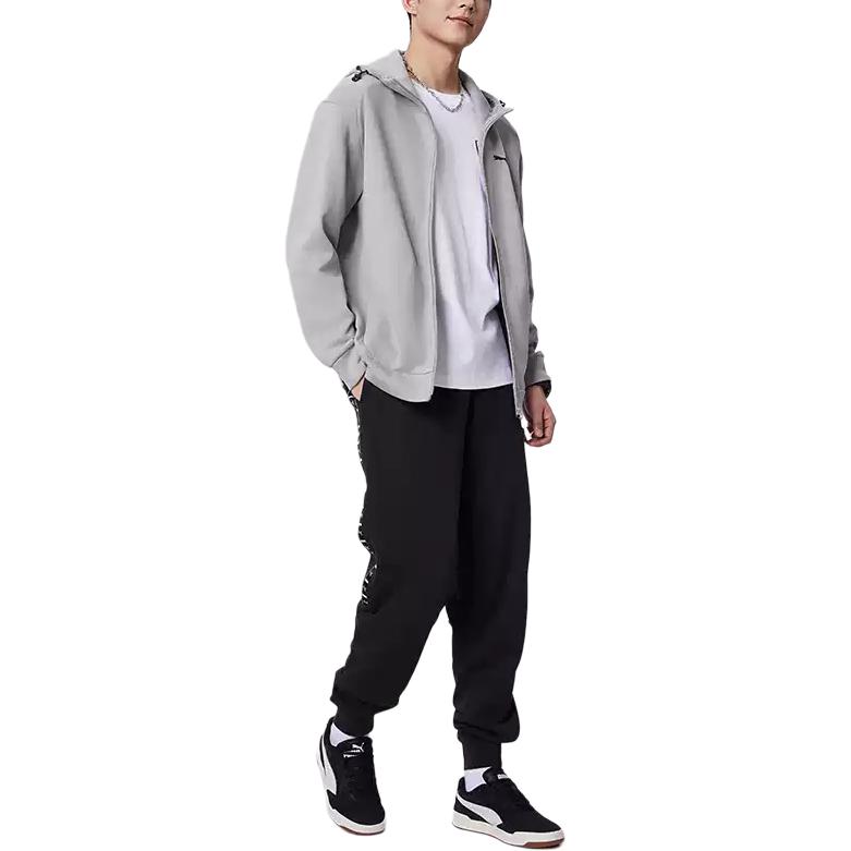 PUMA ESS TAPE SWEATPANTS FL CL Mid Rise Thickened And Fleece Lined Thermal Elastic Knitted Sweatpants Unisex 691017-01