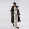 ELLE French Melange Vintage Textured Casual Loose Hooded Long Sleeve Puffer Jacket Women outerwear EY52075