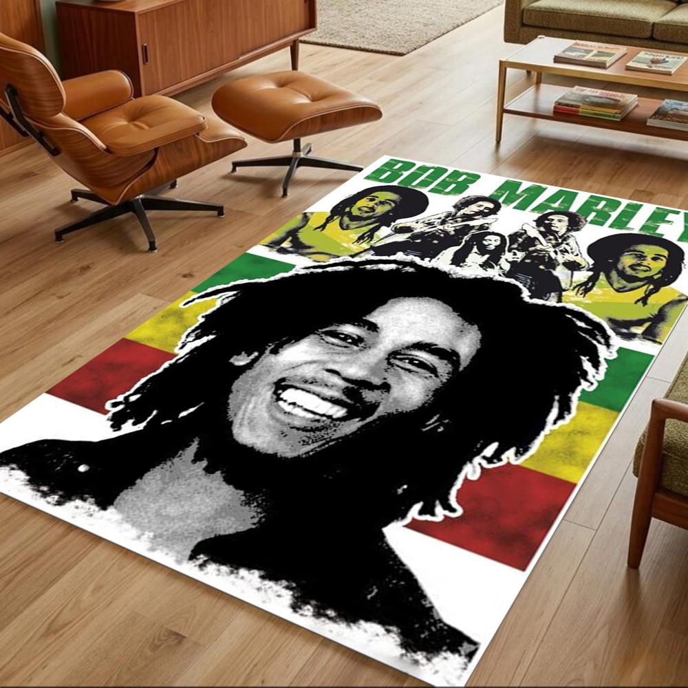 Bob Marley Floor Mat Perfect for Dining Room Dormitory Playrooms Outdoor Anti-slip Rug Office home decor Birthday/Christmas Gift