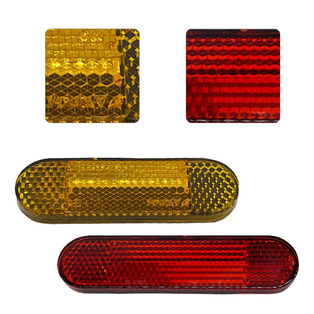 1 пара красных отражателей, пластиковые отражатели для грузовиков, мотоциклов, квадроциклов, мотоциклов, отражатели для вилок, мотоциклов