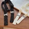 Harajuku Bow Wool Shawl Polka Dot Long Narrow Scarves Sweet Knitted Scarf  Autumn/Winter