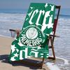 proof beach towel with SE Palmeiras logo pattern - soft,absorbent,quick-drying,machine washable - perfect for swimming,camping,bathing