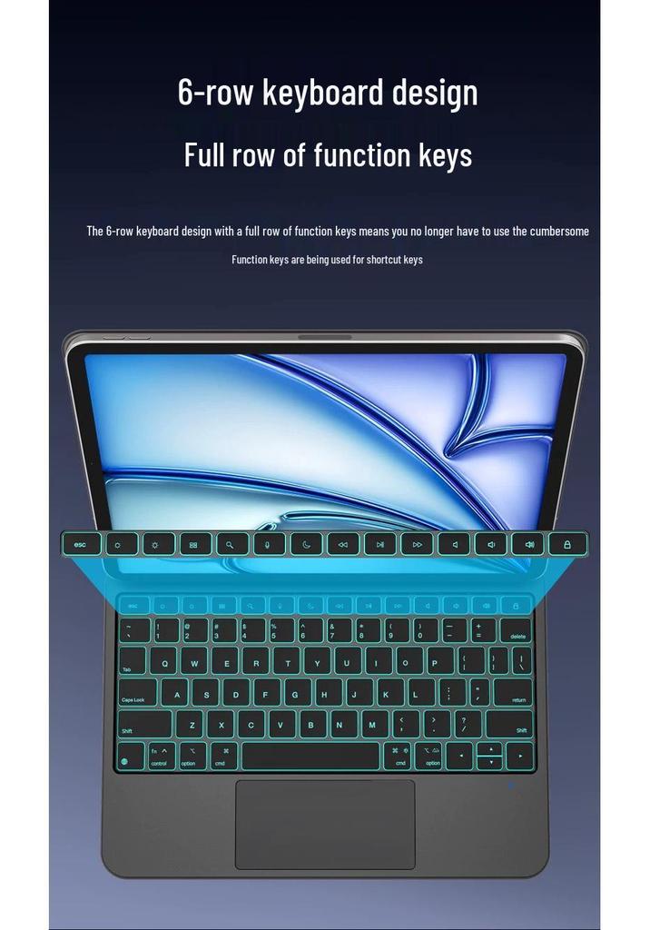Совместимый чехол-подставка для iPad Magic Keyboard A16 из алюминиевого сплава, Air 11, магнитный Pro11, защитная крышка для планшета 10-го поколения.