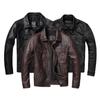 Chinese Size Casual Leather Jacket Men Real Cow Leather Retro Vintage Leather Jackets Mens Jackets