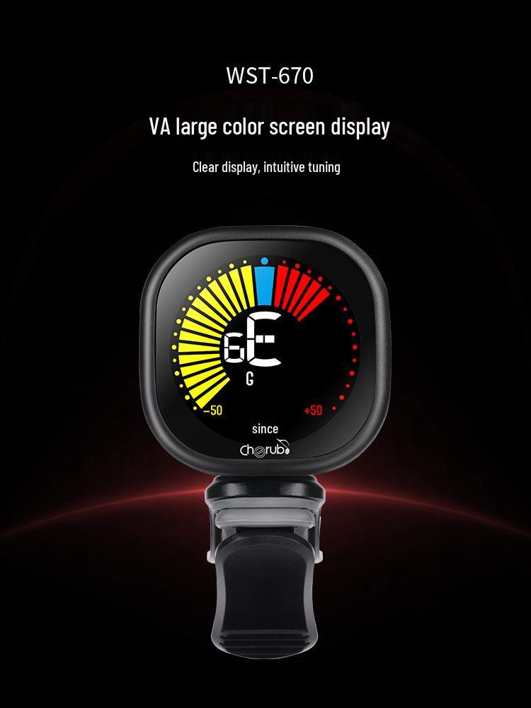 Little Angel High-Precision Rechargeable Tuner for Guitar, Ukulele, and Violin