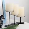 1 Set Iron Candlestick Modern Elegant Candle Holder Stable Base Candle Stand for Weddings Parties Home Decor Adult Sex Wear