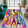 3D printed Super Sentai pattern rug, large-area non-slip washable rug,, suitable for bedroom home décor.