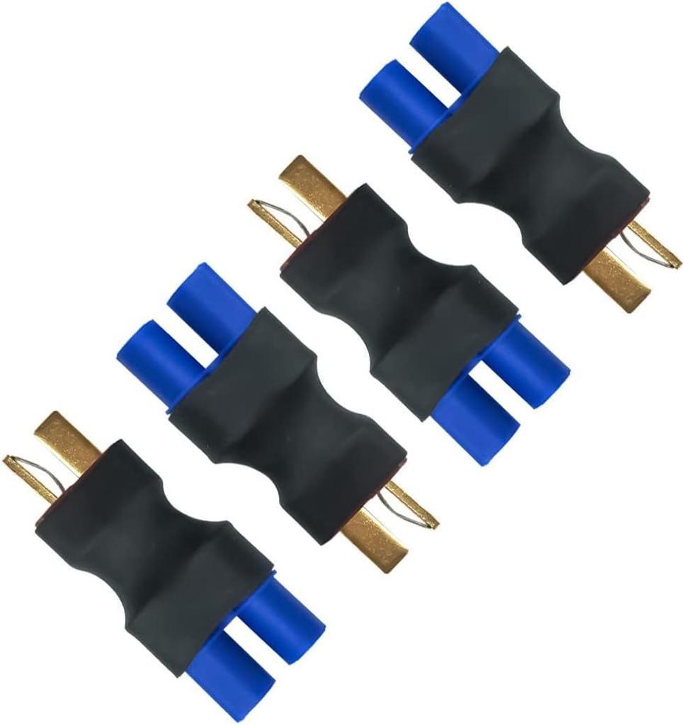 4Pcs T-Deans Male To EC3 Female Adapter Connectors – For Lipo Batteries and RC Models