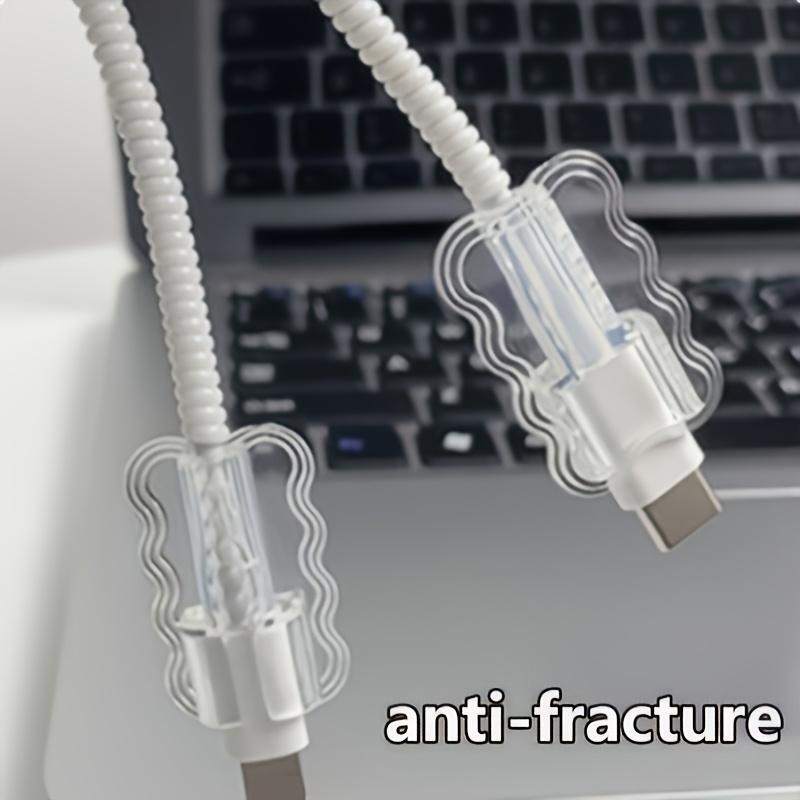 1/11/11pcs Wave Data Cable Sleeves Prevent Cable Breakage And Disconnection, Mobile Additions, Data Cable Protection Device