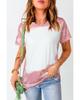 Azura Exchange Pink Tie Dye Color Bleached Short Sleeve T Shirt