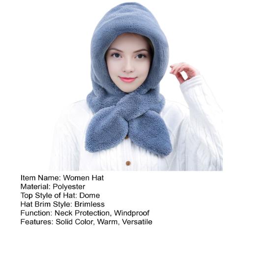 Women Hat Solid Color Elastic Knitted Warm Winter Hat