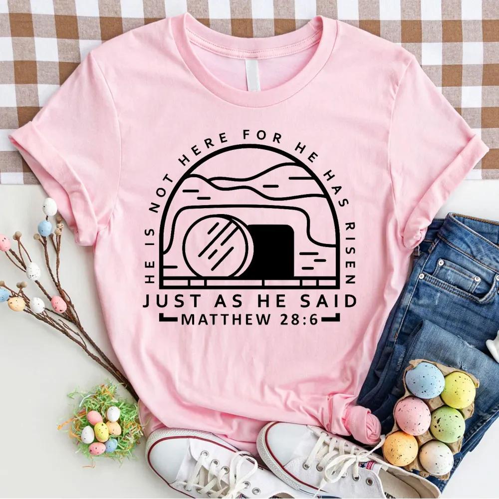 2026 Summer New Just As He Said Christian Unisexs Tshirt Highquality and Fashionable Roundneck Printed for Both Unisex and Women