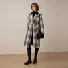 Женское ретро клетчатое свободное длинное зимнее пальто