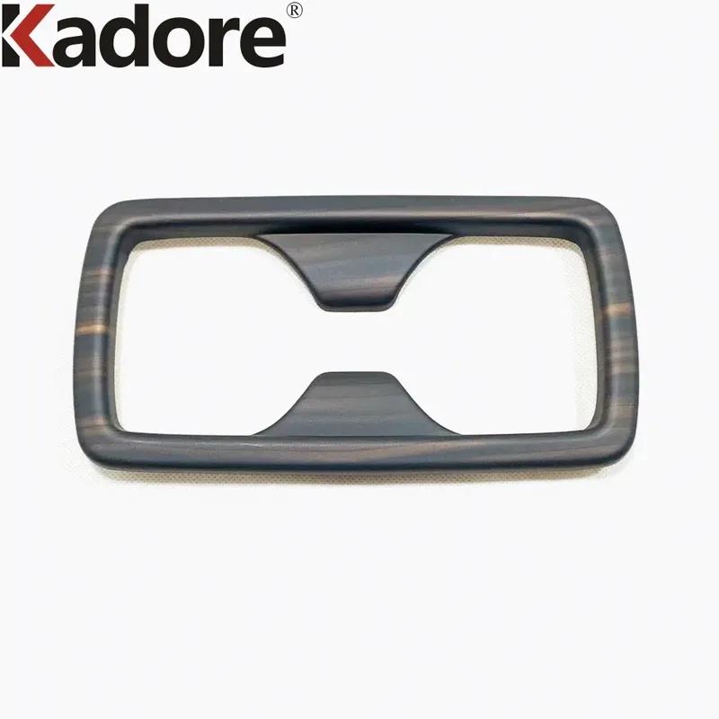 For Toyota RAV4 RAV 4 - 2024 Carbon Fiber Car Rear Seat Water Cup Holder Frame Cover Trim Interior Accessories