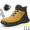 New Rotating Button Work Boots Men Puncture-Proof Men Safety Boots Protective Shoes Indestructible Security Steel Toe Shoes