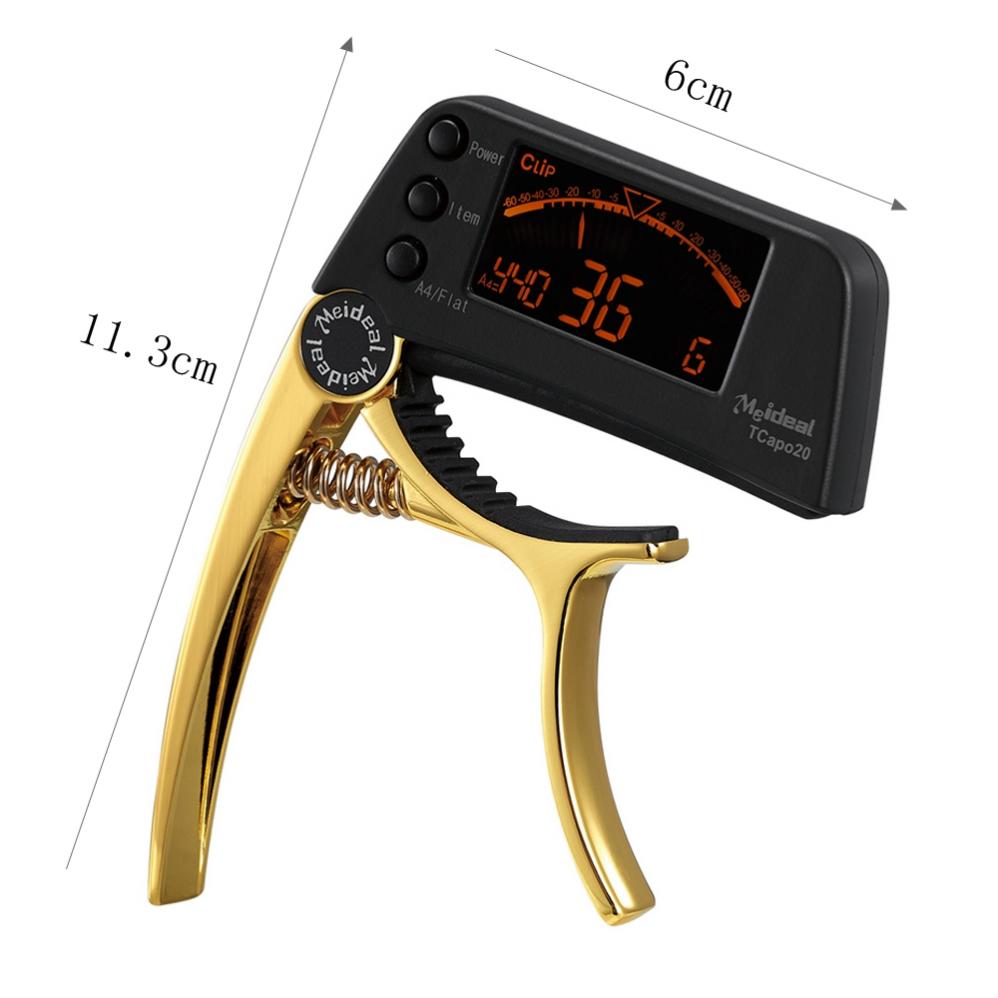 Guitar Tuner Capo 2 IN 1 LCD Screen Zinc Alloy Guitar Capo