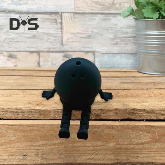 Гибкий боулинг-приятель, настольный мяч для боулинга с шарнирными ножками, 3D-печатный орнамент на тему боулинга, подарки для любителей боулинга