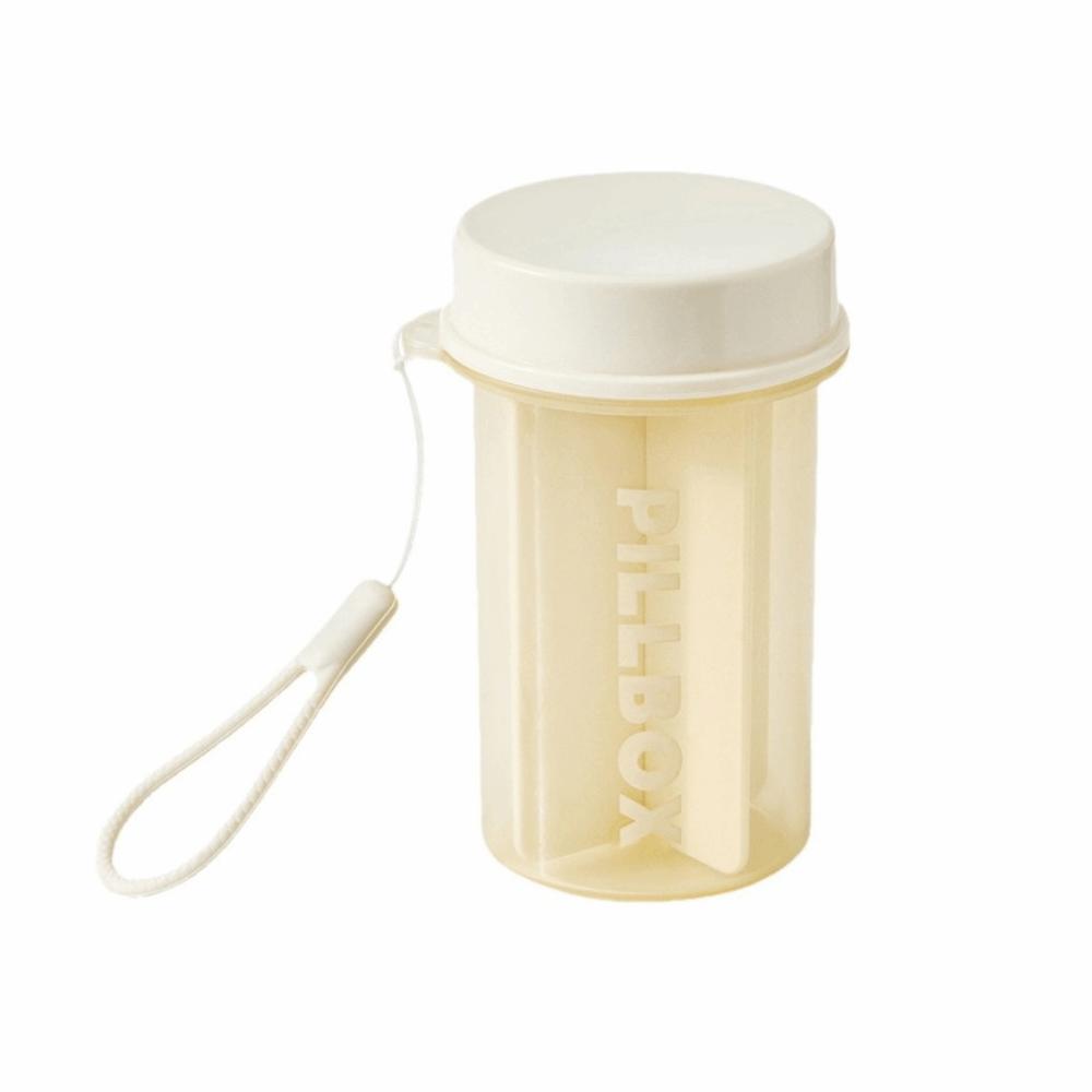 Portable 4 Grids Pill Box Sealed Pill Storage Box Portable Pill Dispenser for Home