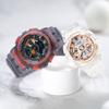 Casio Водонепроницаемый Механизм Прозрачный Кварцевый Механизм Ремешок из Смолы Японские и Корейские Часы Унисекс Черный Циферблат GA-110LS-1APRGMA-S110SR-7APR
