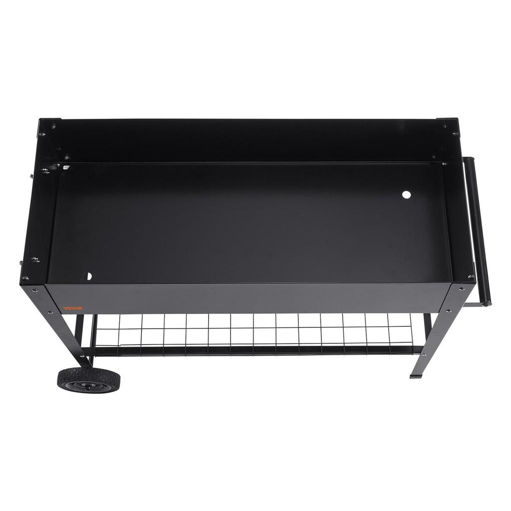 Raised Garden Bed, 42.5 x 19.5 x 31.5 inch Galvanized Metal Planter Box, Elevated Outdoor Planting Boxes with Legs, for Growing