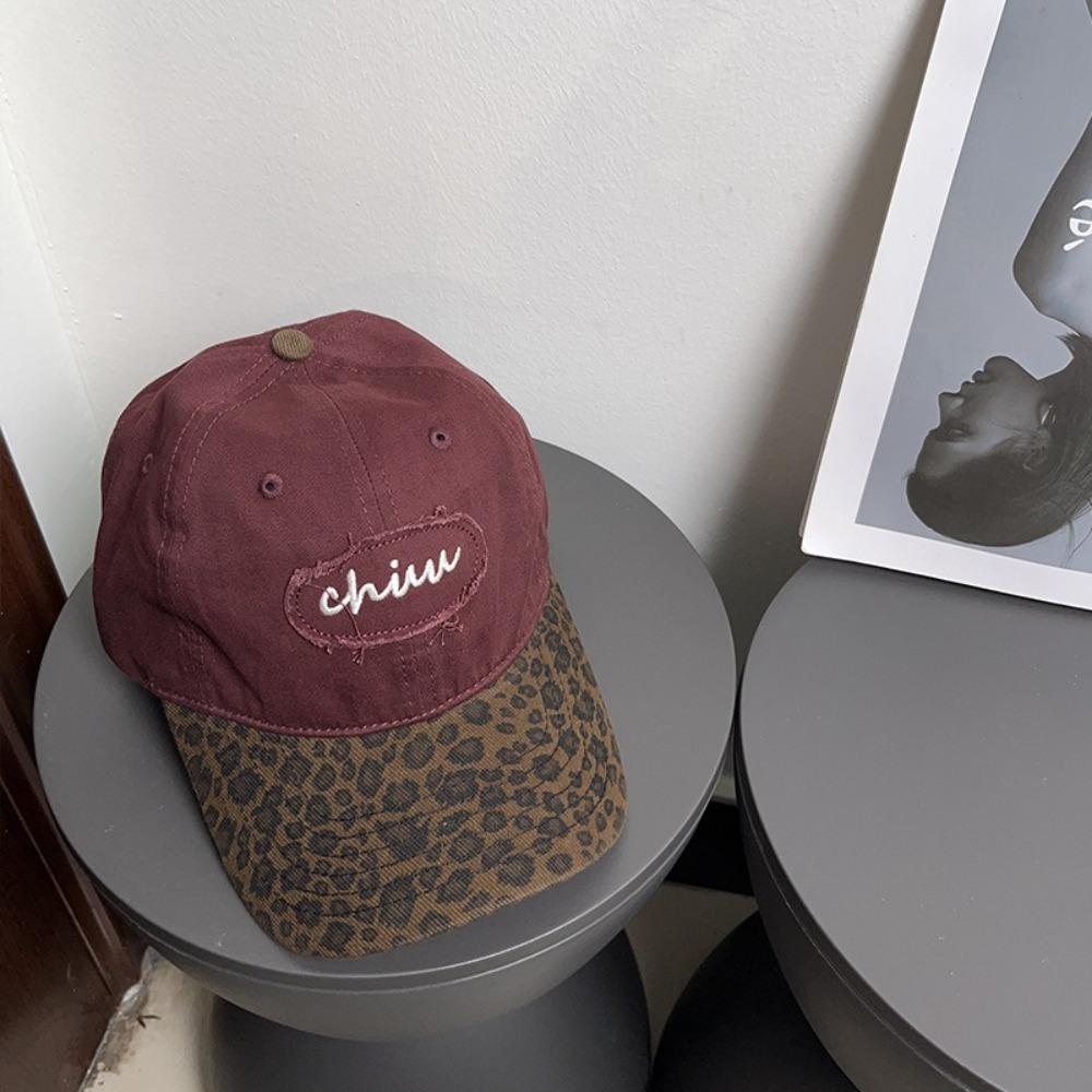 Korean Style Baseball Cap Color Splicing Sun Hat Fashion Duck Tongue Cap for Women Girls